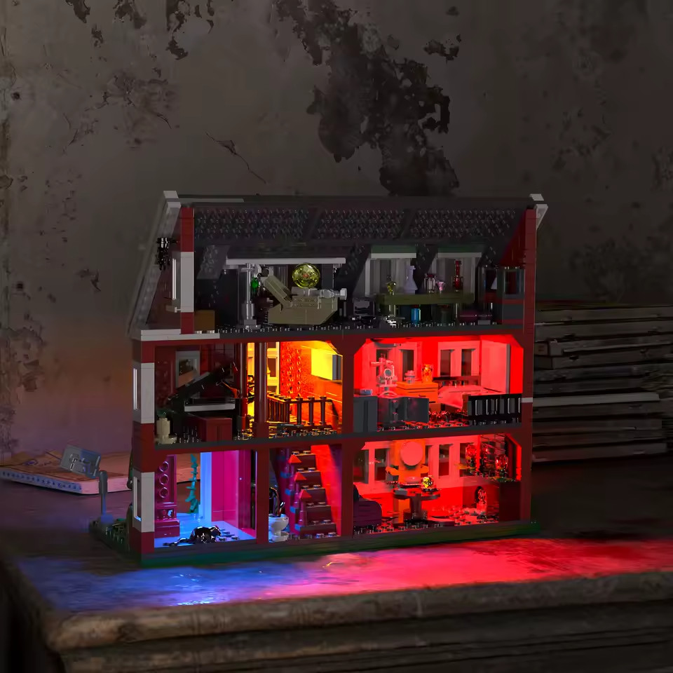 American Horror Story House Building Blocks Set with LED Light,Halloween