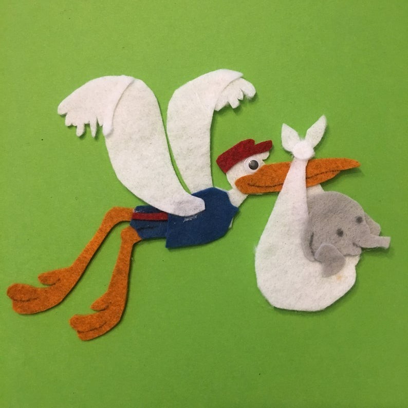 Dumbo the Elephant Handcrafted Characters for Felt Board Play