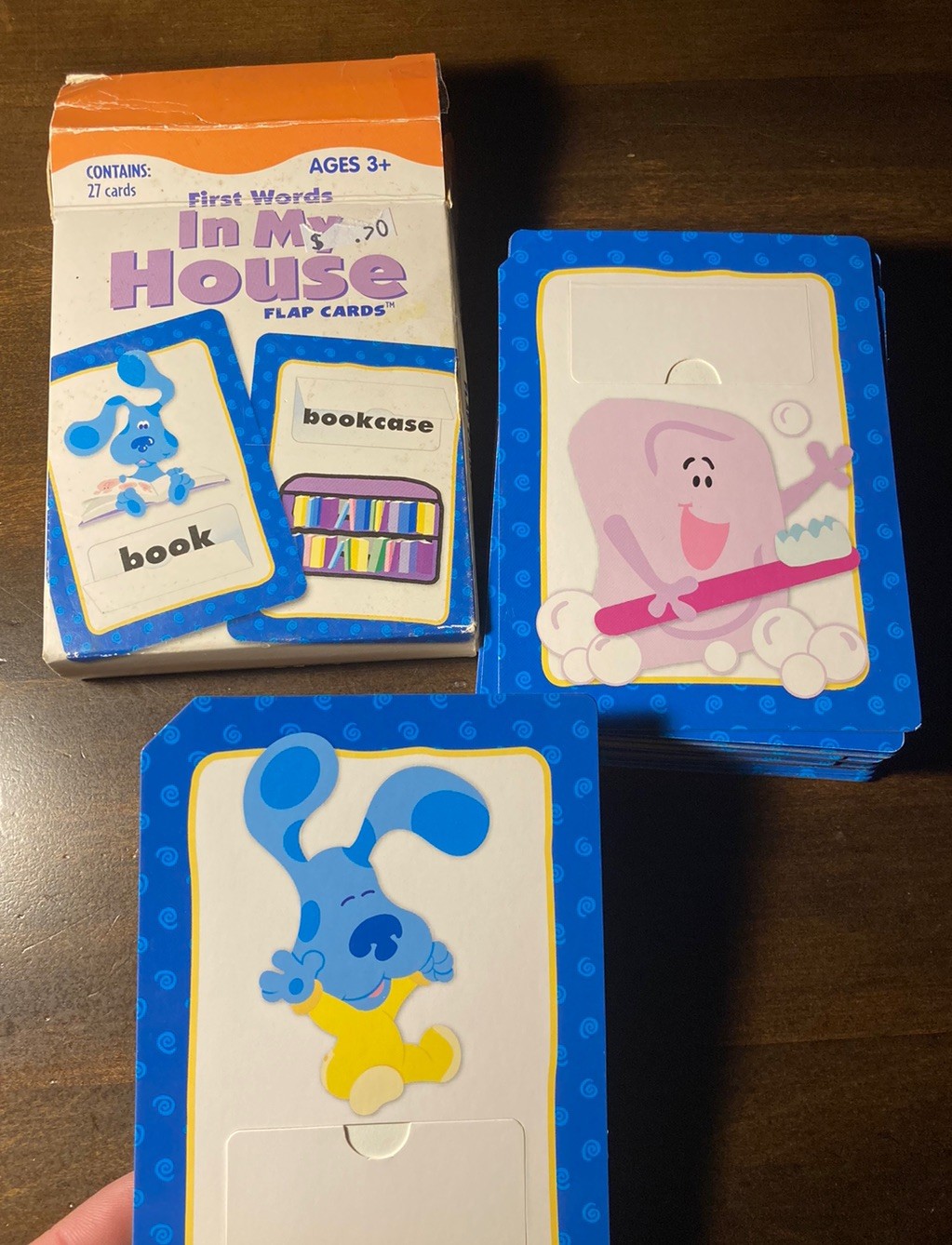 VTG 00’s Blue’s Clues Flash Cards Flap First Words In My House Complete Nick JR