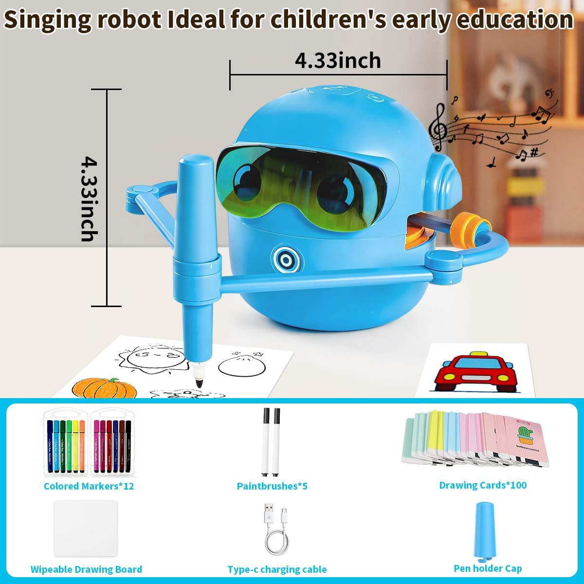 Drawing Robot for Kids, Smart Auto Drawing Machine with Cards, Educational Art R