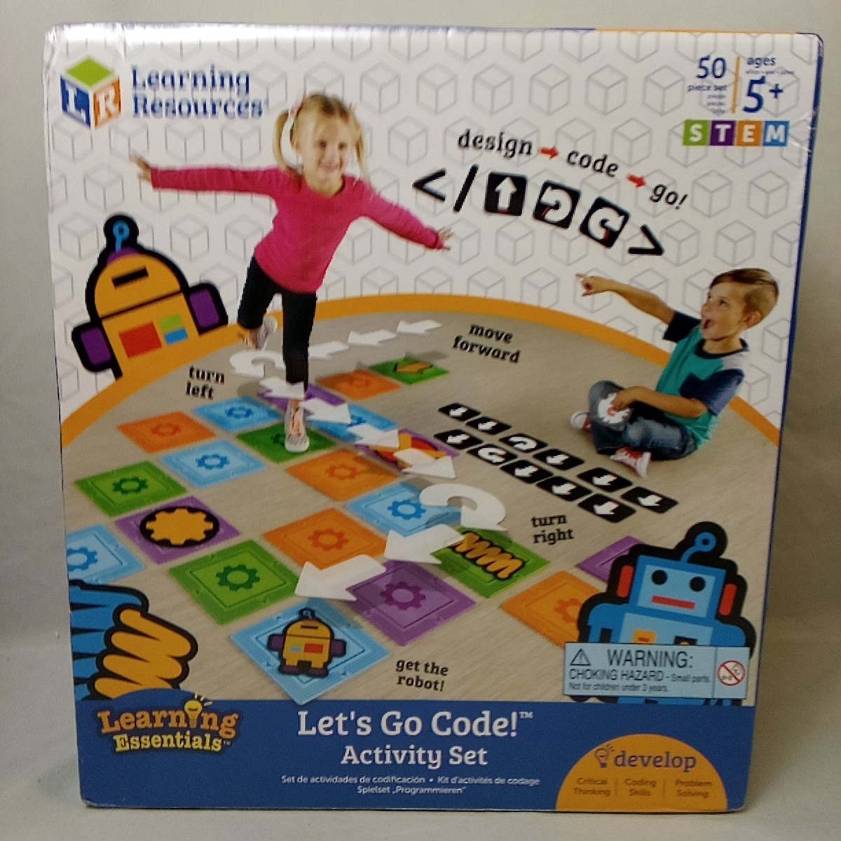 Learning Resources Lets Go Code Activity Set 50 Pieces STEM Coding Toy Kit