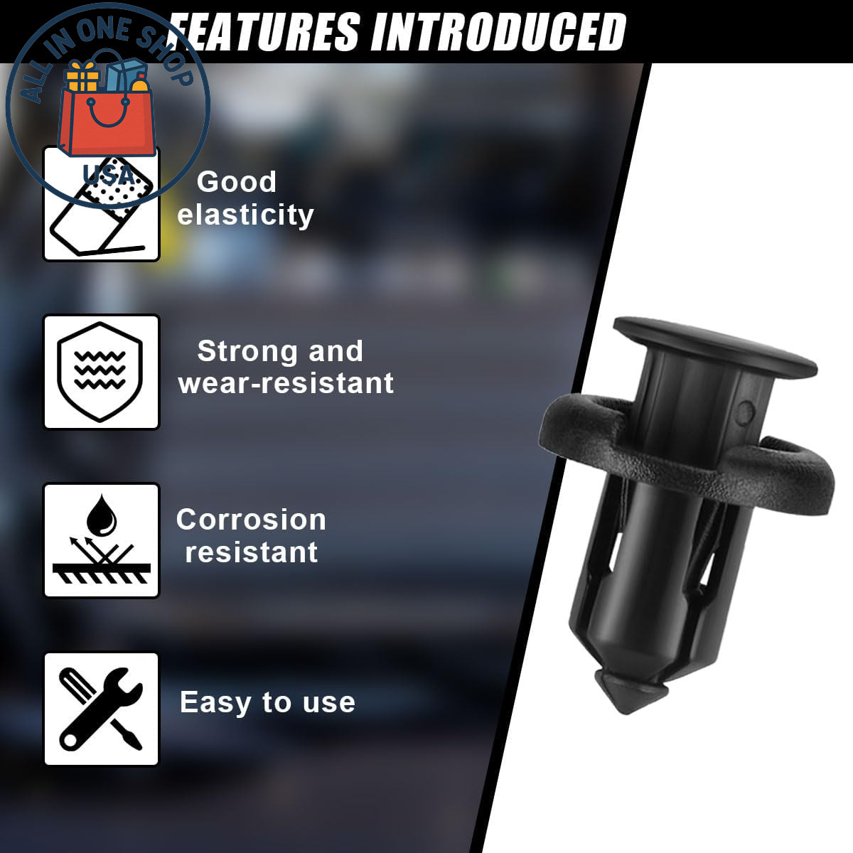 Nylon Push-Type Retainer Clips for Honda Vehicles