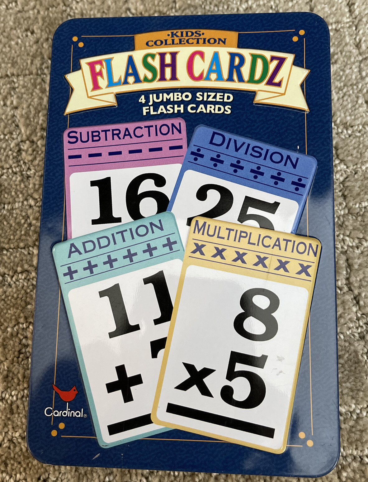 Cardinal Learning Flash Cards – Addition Subtraction Multiplication Division