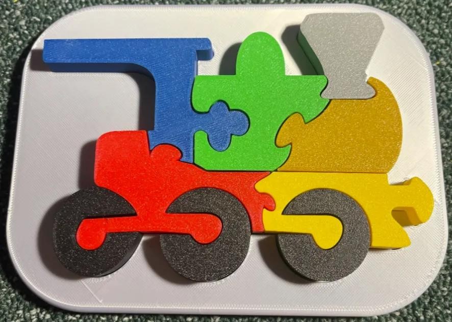 Locomotive Shape Puzzle for Kids – Motor Skills Development and Shape