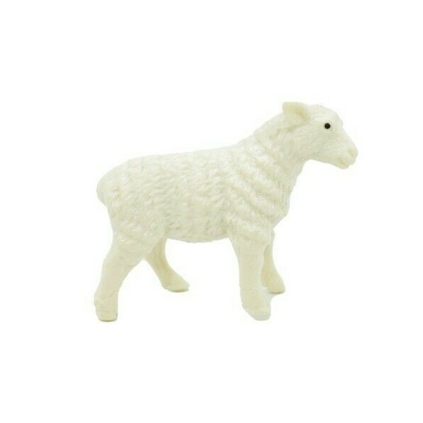 Sheep, Lamb Small Toy Model Plastic Replica Barn Farm Animal, 2.25″ F4152