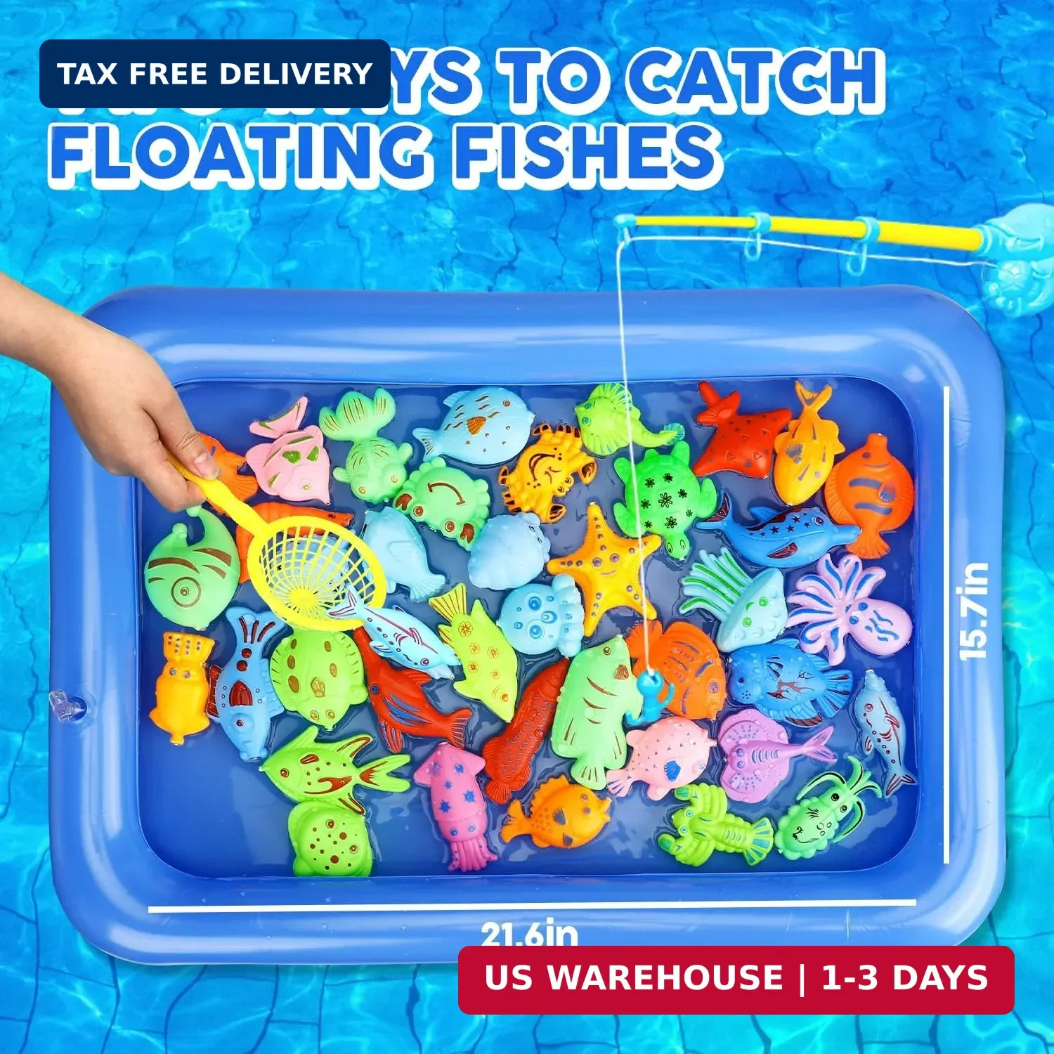 TOY Life 2-Player Magnetic Fishing Game for Kids 3-5 – Toddler Fishing Pole Set