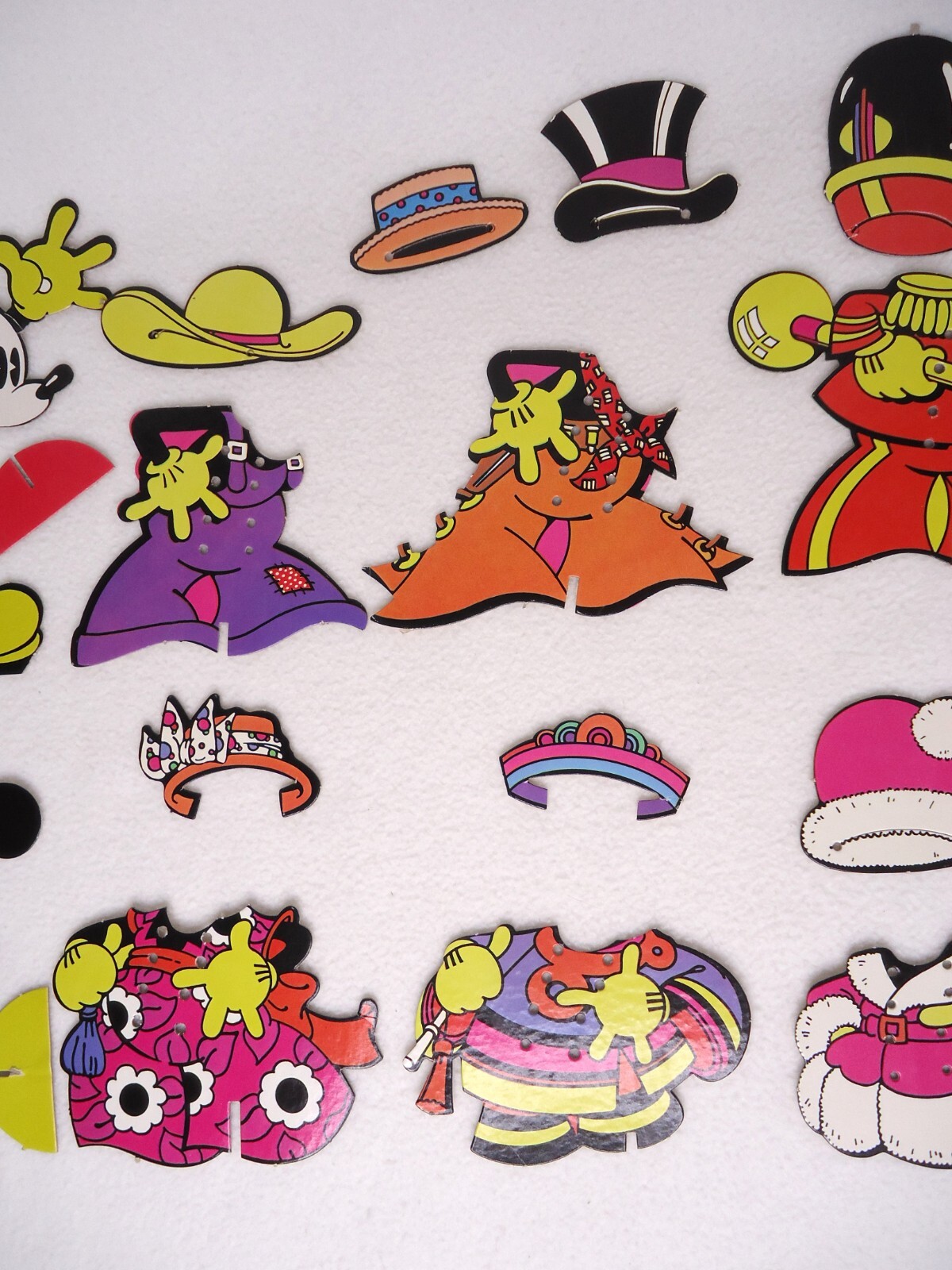 Vtg Mickey Minnie Mouse Lacing Cards Sew Ons Disney 70’s