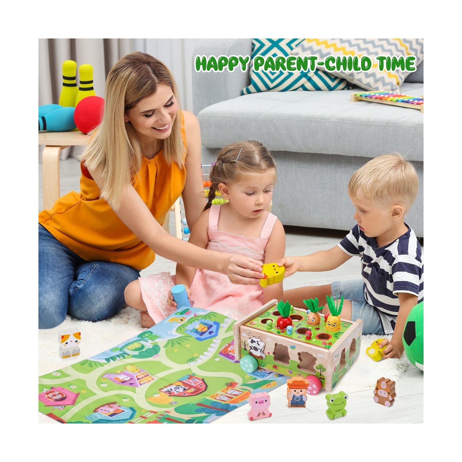 Toddler Montessori Wooden Farm Toys | Babies 12-18 Months Toy with … Fast Ship