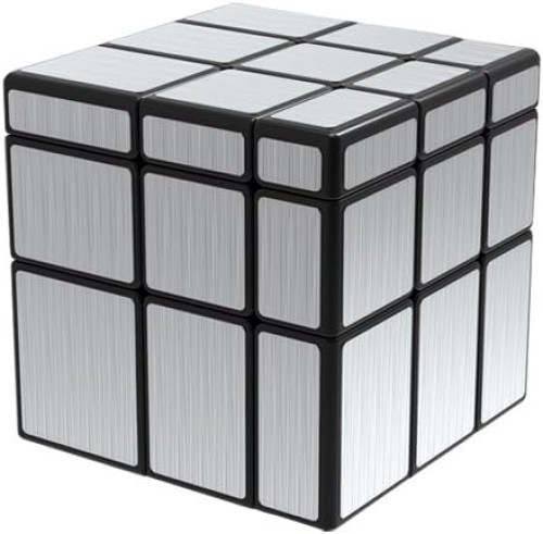 CuberSpeed Mirror Cube 3x3x3 Silver Sticker Magic Cube Black 3×3 Silver Mirror..