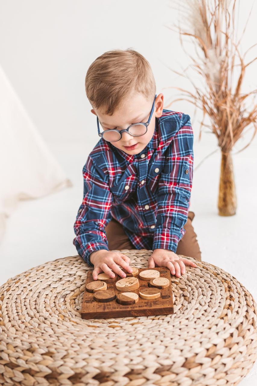 Moon phases puzzle, Wooden educational toy, home school materials wood kids gift