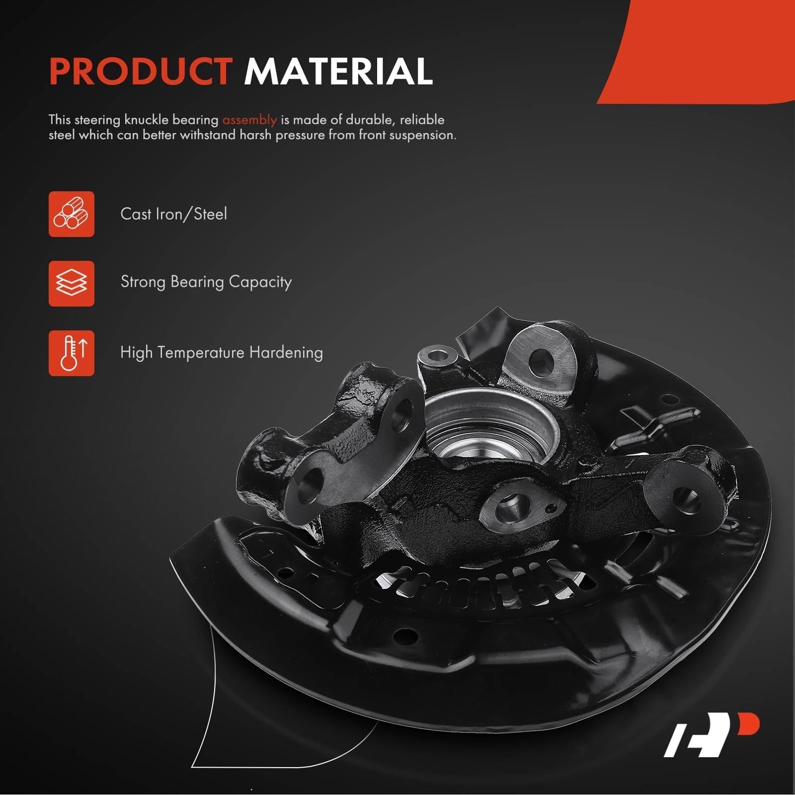 A-Premium 2x Front Left and Right Steering Knuckle & Wheel Bearing Hub Assemb…
