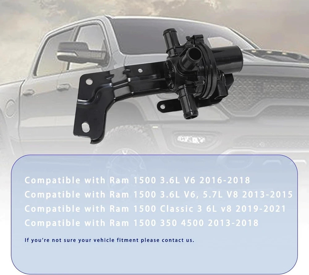 Coolant 3 Way Valve Compatible for 2013-2018 Dodge Ram 1500 2500 3500 4500 5500