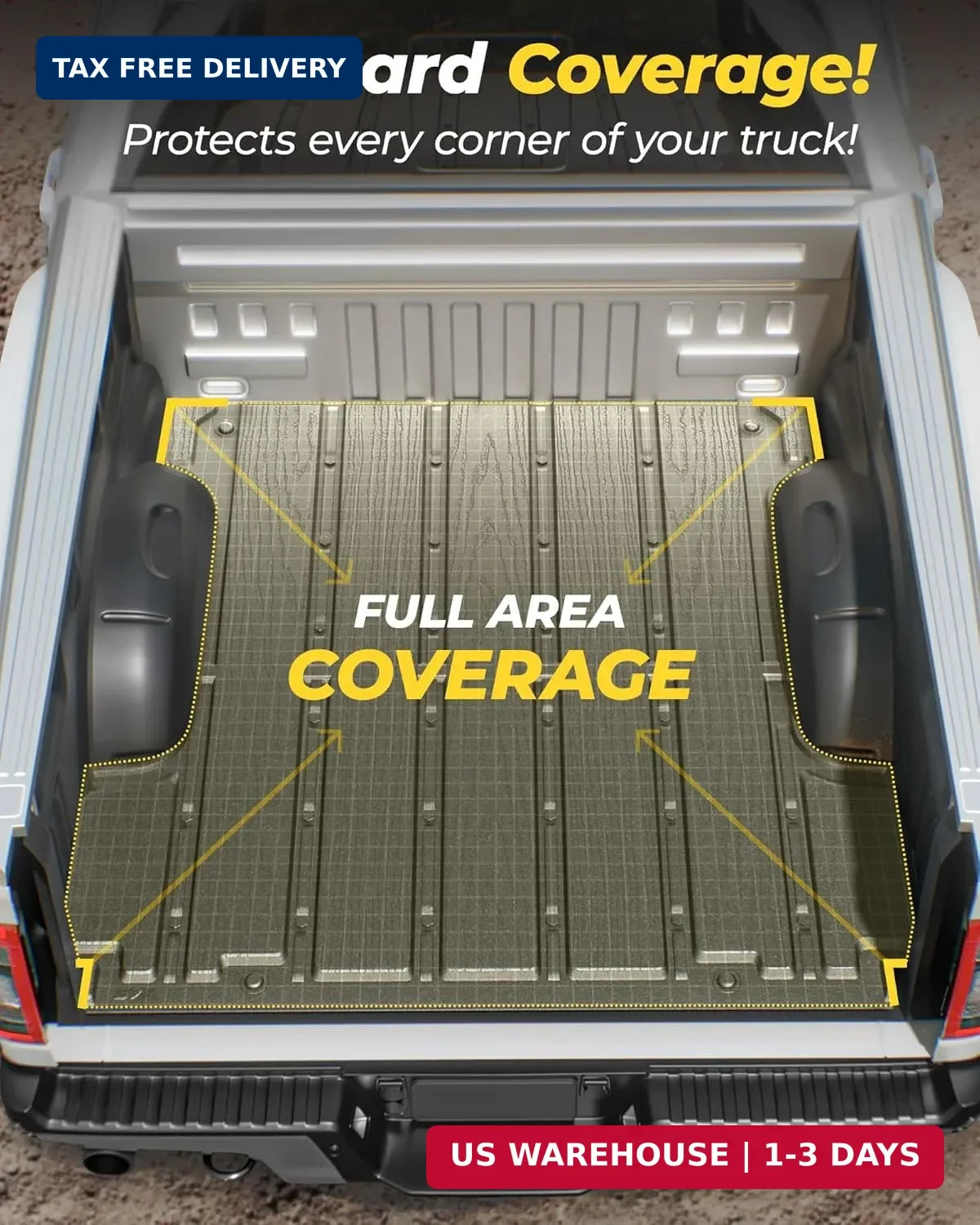 3W Truck Bed Mat for Toyota Tundra 2022-2026, Heavy Duty Tundra Accessories TPE