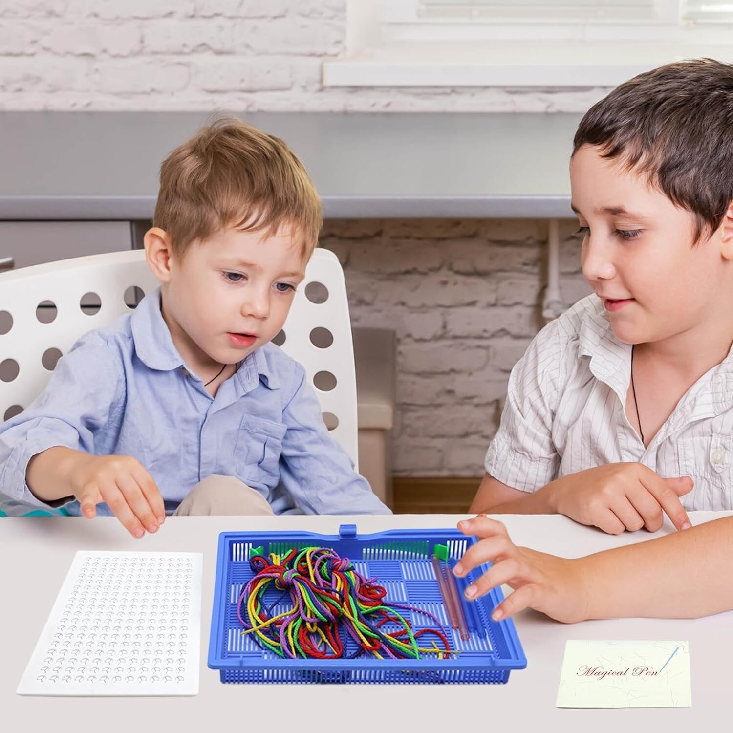 Sensory Thread Board Colorful Threading Toy Calm Down Threading Board