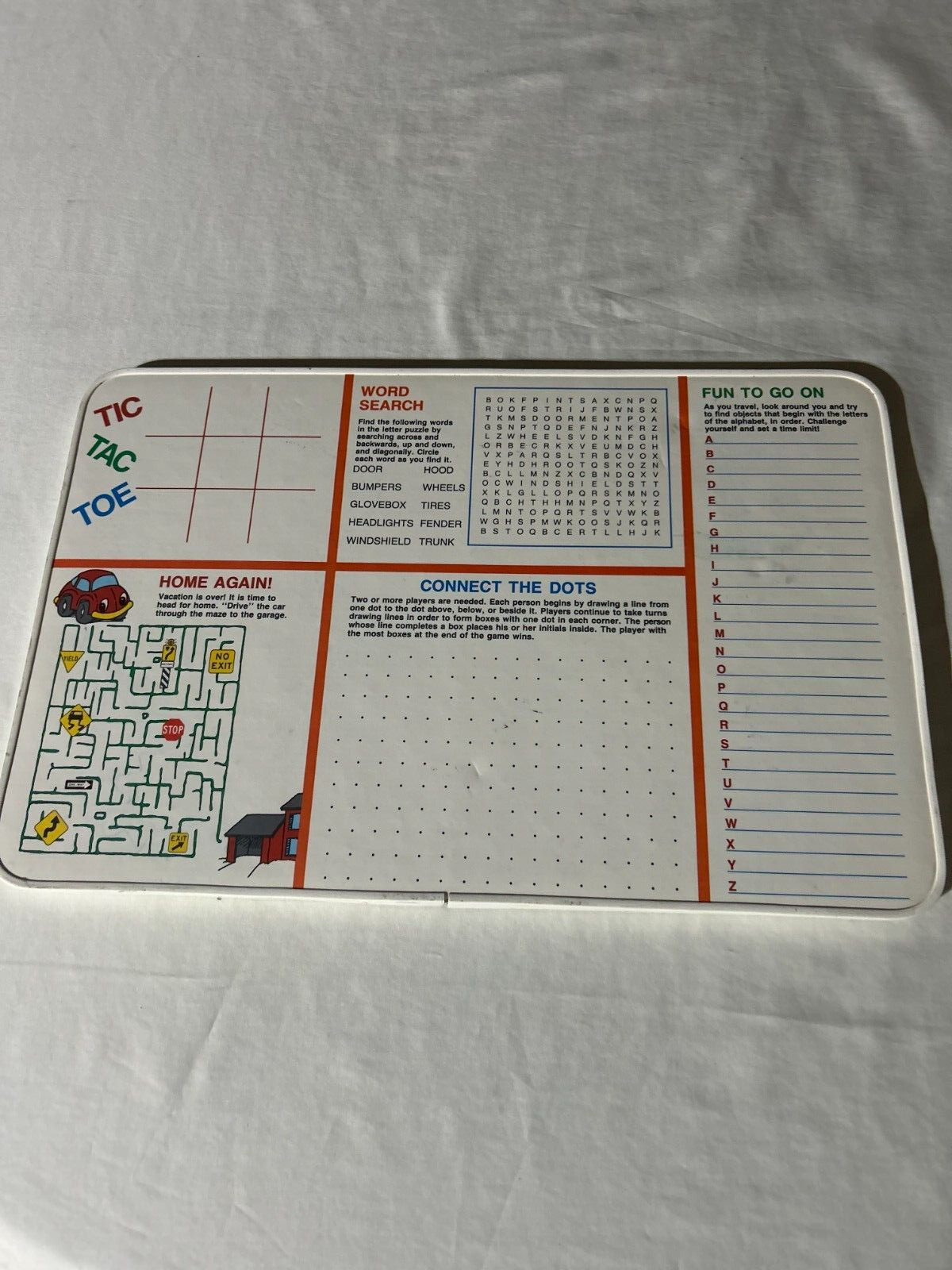 1980s Vintage Write and Wipe Map USA & Capitals Plus Games Rare