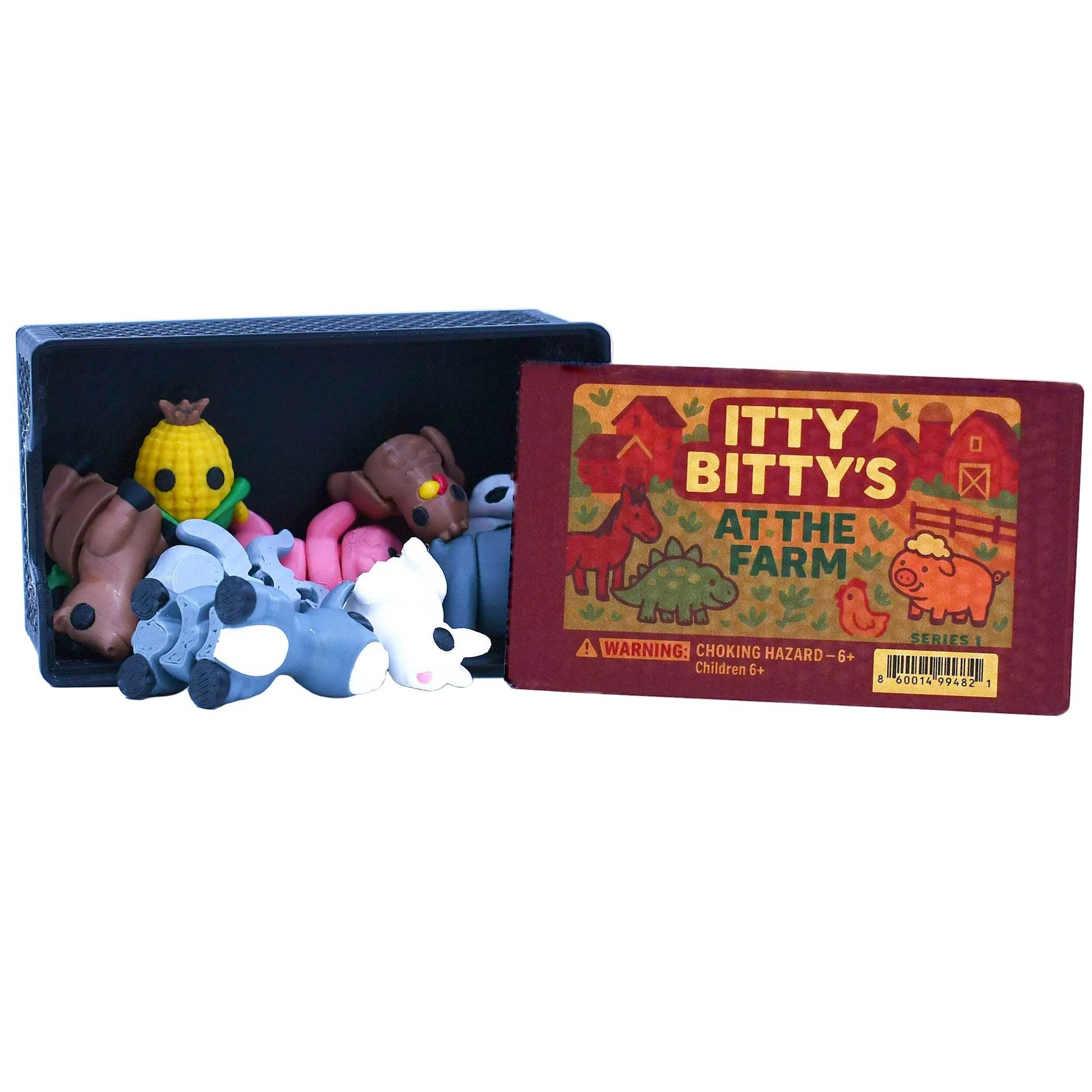 Itty Bitty’s at the Farm | Case of 10 3D Printed Farm Animals | Black Sheep Prod