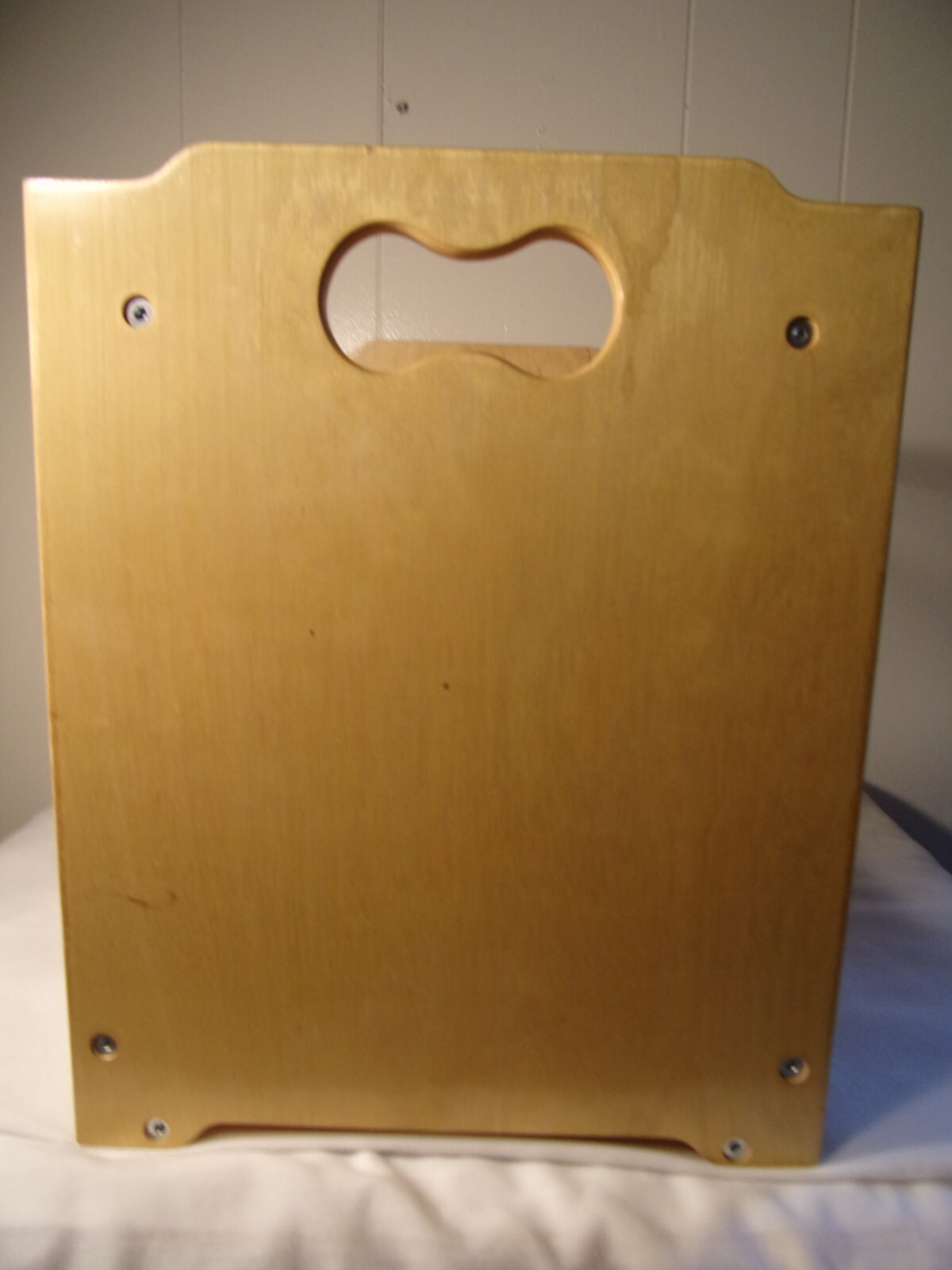Vtg GUIDECRAFT Wooden Divided Book Or Toy Storage Tray Carrier Rack With handle