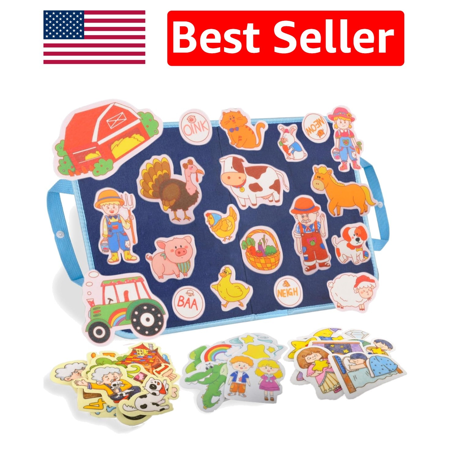 Eco-Friendly Felt Storytelling Set with 4 Precut Pieces – Perfect for Toddlers
