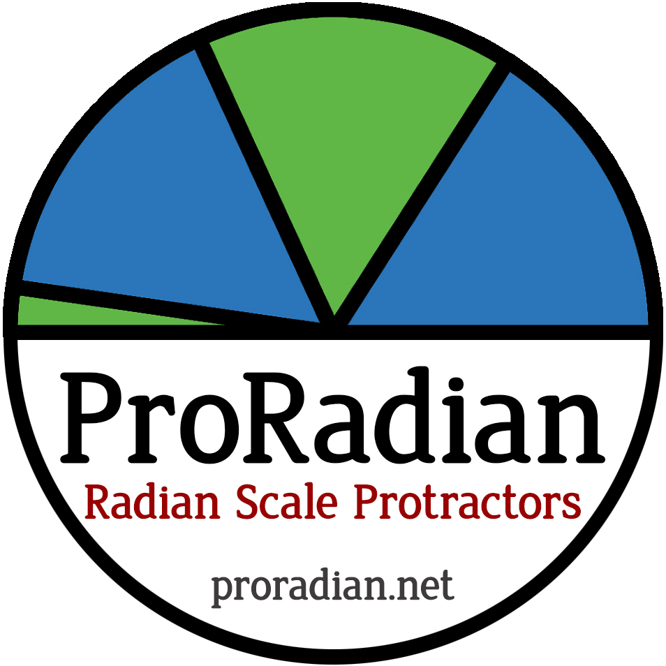ProRadian Pro: Radian Scale Protractors – Math Science Engineering Measurement