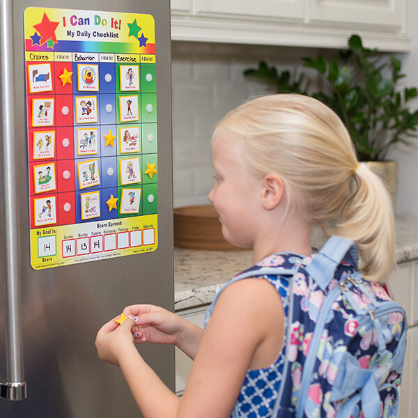 “I Can Do It!” Daily Checklist, reward incentive behavior chart WITH SUBJECTS!