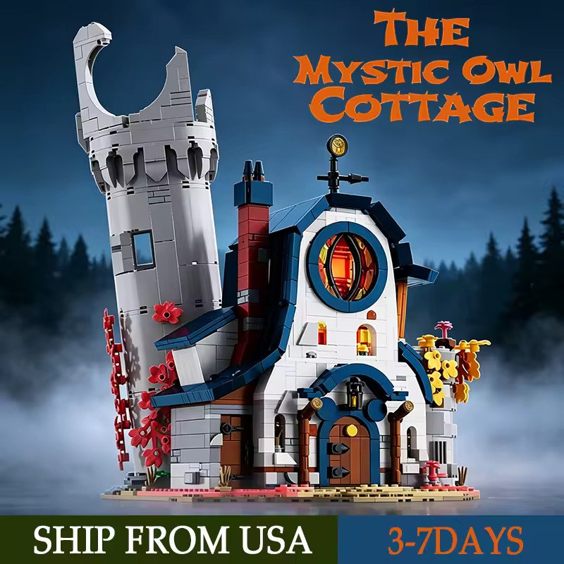 Magic Owl House Building Blocks Kits Assembly Street View Bricks Mystic Forest