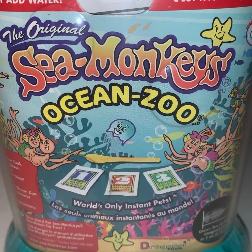 Unisex Sea-Monkeys Ocean Zoo Learning Toy Teal Blue One Size