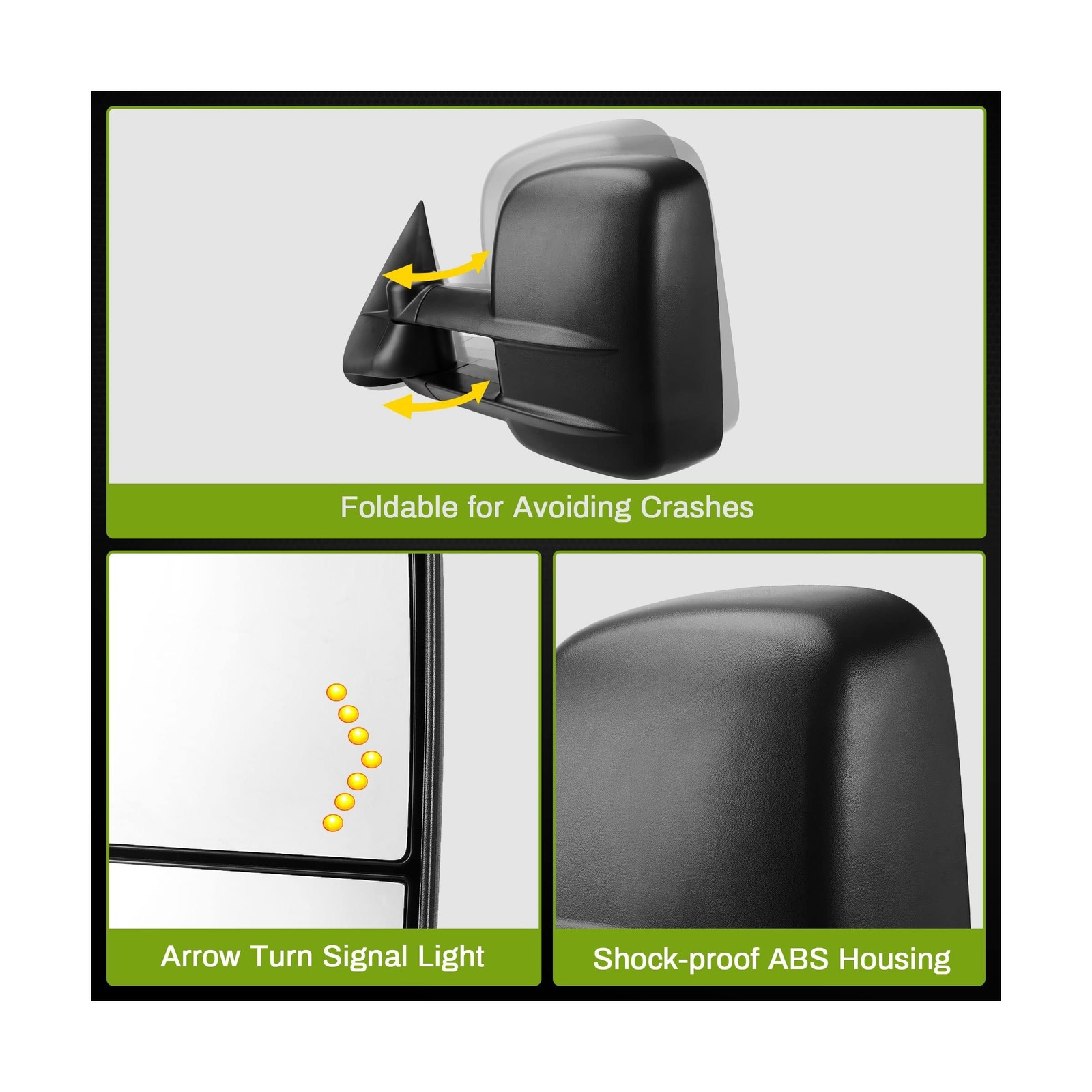 AUTOSAVER88 Tow Mirrors Compatible with 2007-2014 Silverado Sierra , …