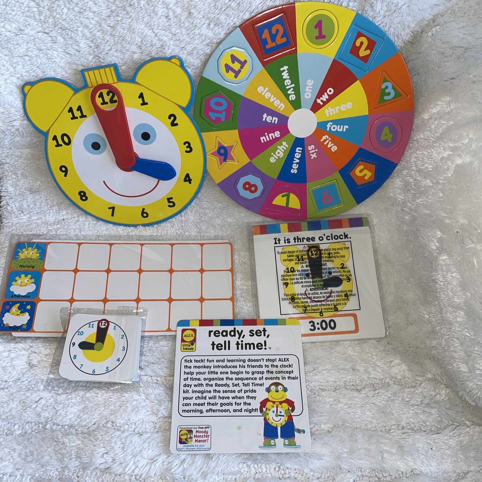 Alex Toys Little Hands Ready Set Tell Time Educational Toy Game For Children