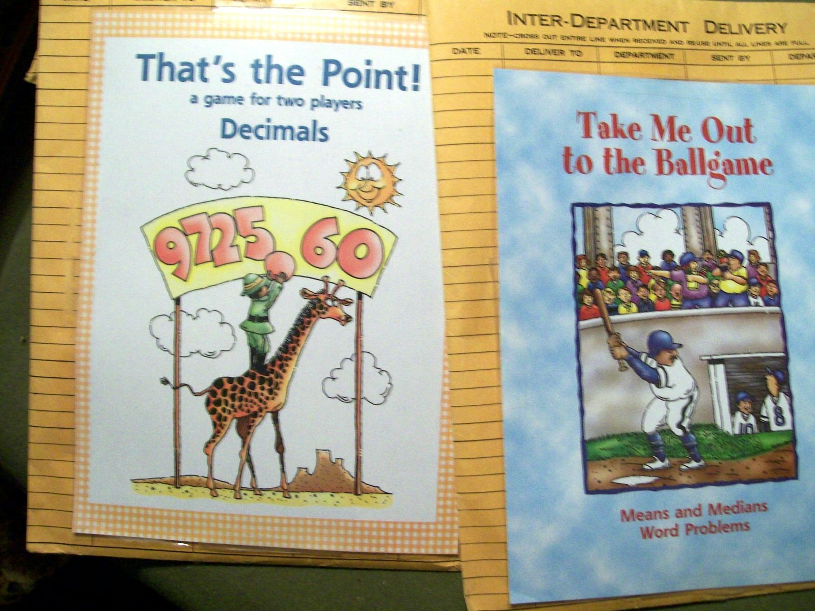 15 Individual Math/Word Problem Games Grades 1-6 Fractions, Geometry, Time……