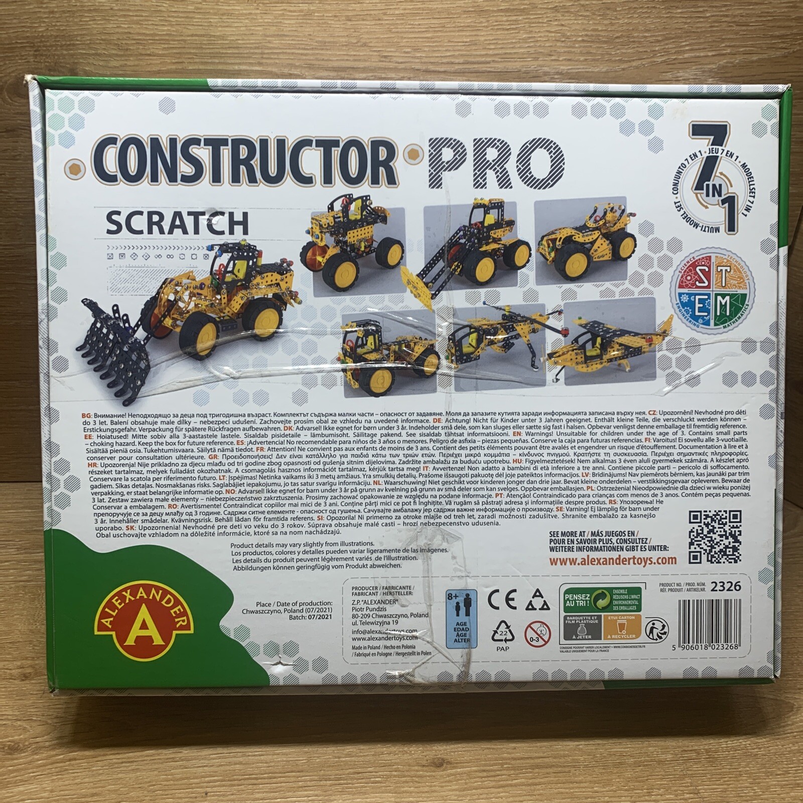 Alexander Toys Constructor Pro Digger 7 in 1 Building Kits Stem KidsToys 813 Pcs