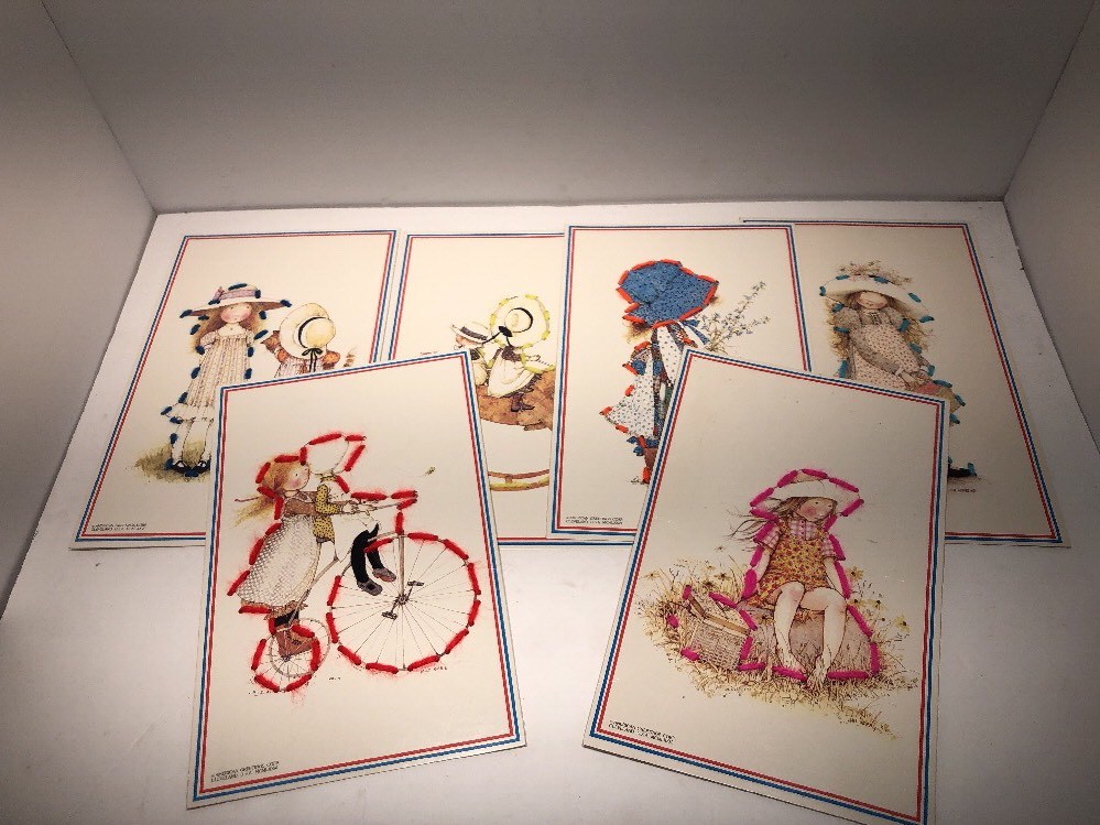 Vintage Holly Hobbie Sewing Cards Nursery Rhymes Lace Ups More.