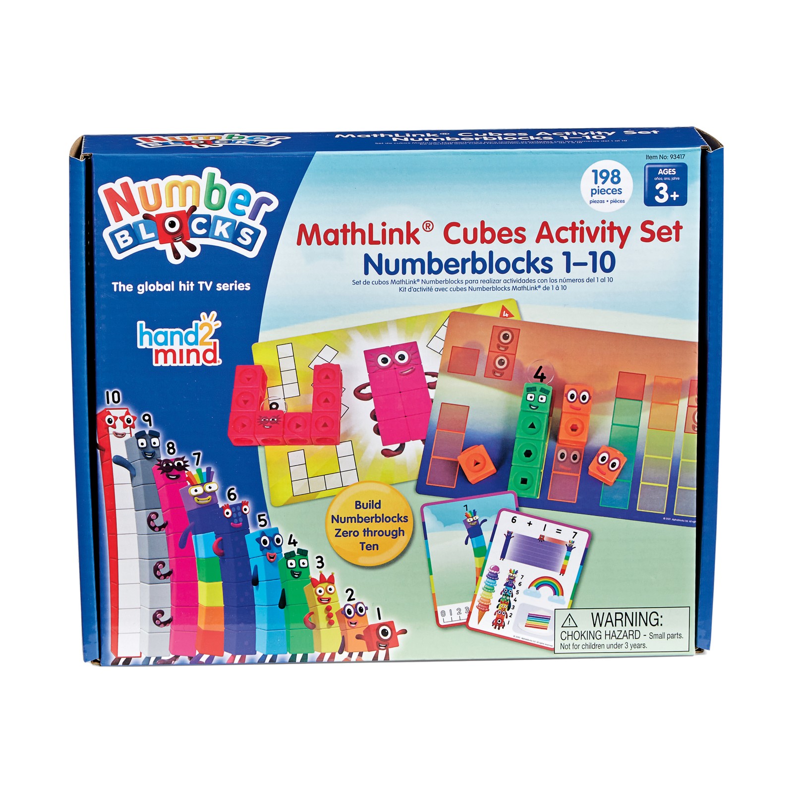 New – hand2mind MathLink Cubes Numberblocks 1-10 Activity Set – Ages 3+