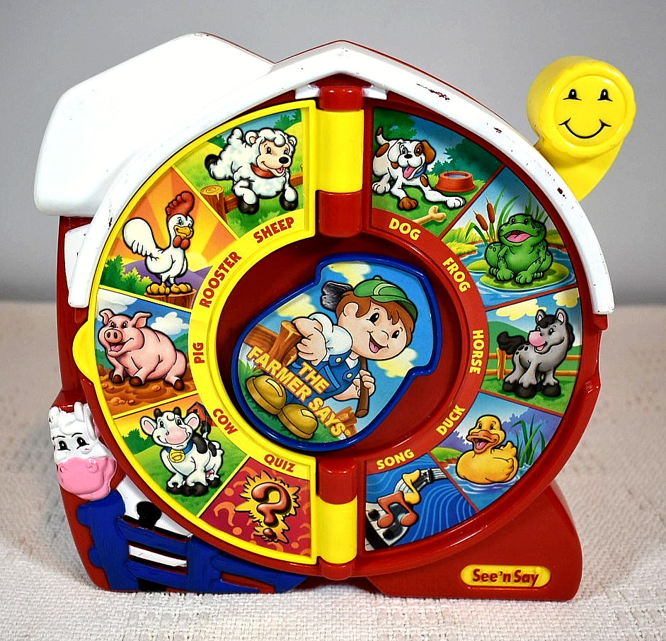 See n’ Say “The Farmer Says”, Model #B7593, 16 Animals, Quiz & Songs – Works!