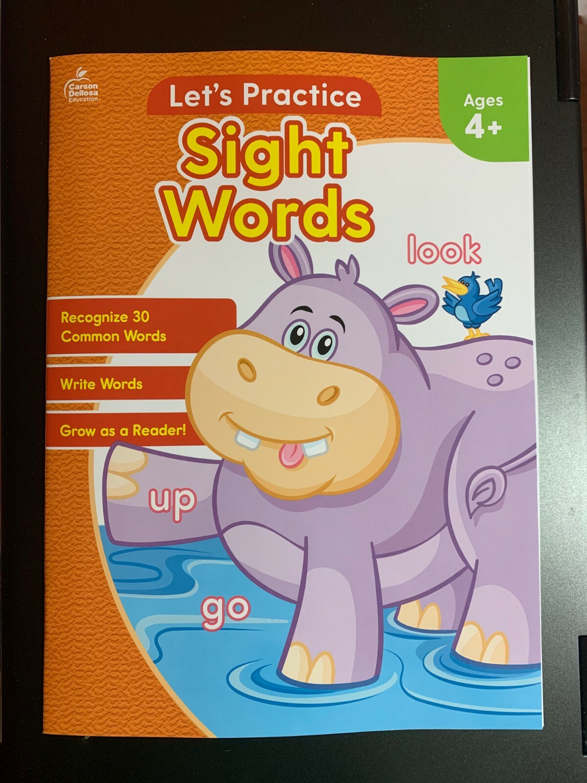 LET’S PRACTICE SIGHT WORDS Workbook AGES 4+ READ & WRITE COMMON WORDS NEW