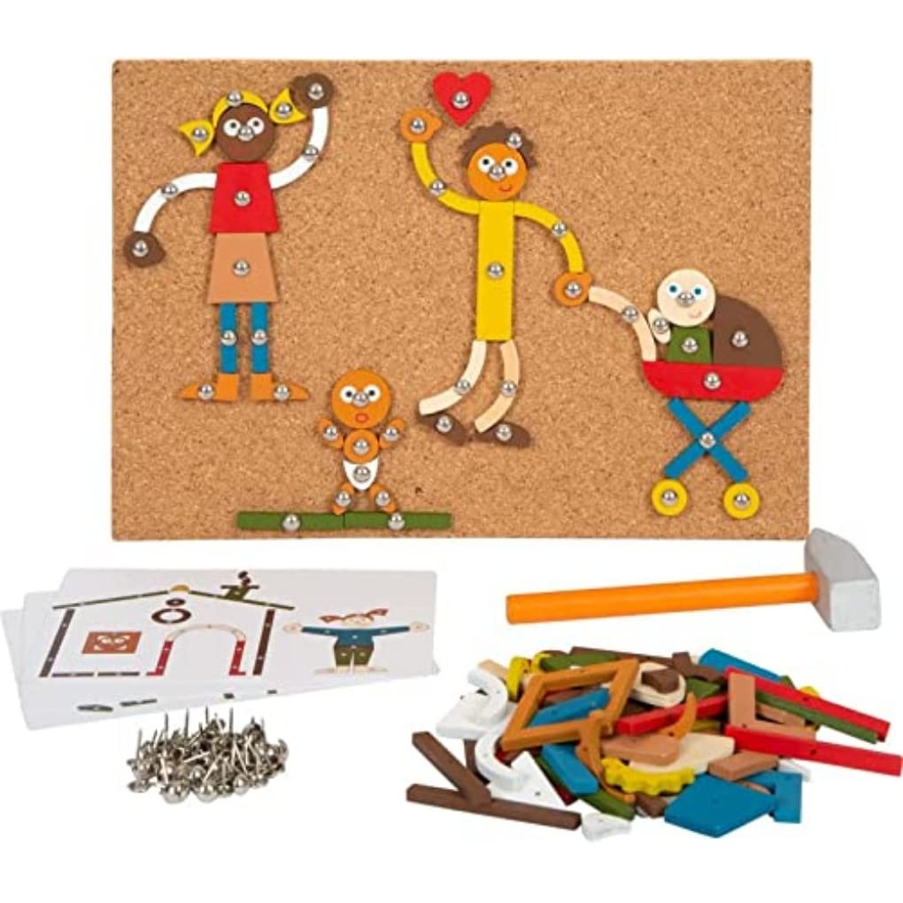 small foot Home and Family Toy, wood, with cork board and hammer, for kids aged