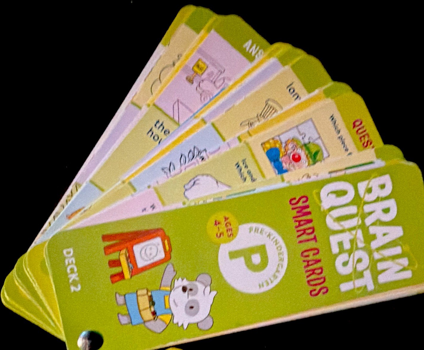 Brain Quest Pre-Kindergarten Smart Cards Decks 1 & 2 Ages 4-5 ABCs Counting