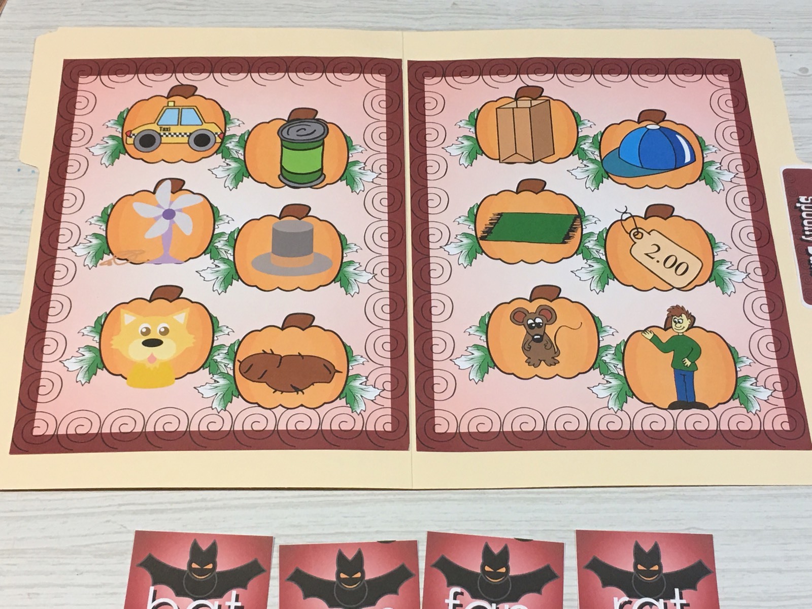 File Folder Game – Activity Set -Teaching Supplies READING Halloween