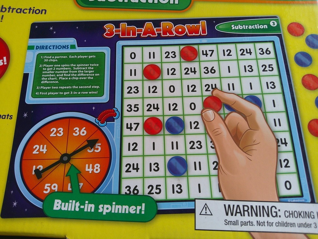 Lakeshore Learning – 3-in-A-Row! Multilevel Math Game – Subtraction # FF547