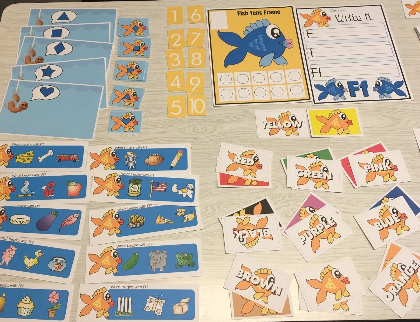 FISH -THEMED Learning Activities Package – LAMINATED – Teaching supplies