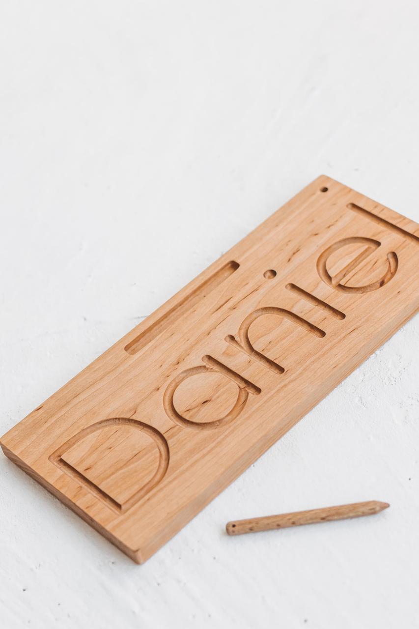 Tracing Name Board Custom Learning Toys Toddler Kindergarten Preschool wooden