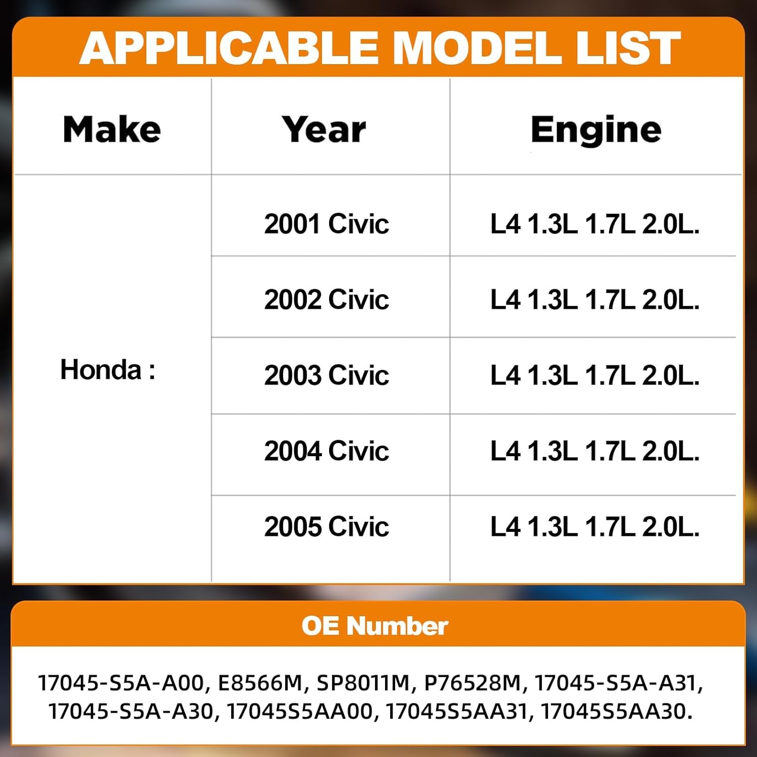 Electric Fuel Pump Module Assembly with Sending Unit Compatible For Honda Civic