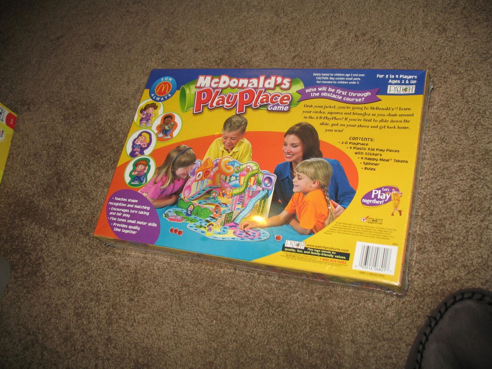 2001 PATCH PRODUCTS McDONALDS PLAY PLACE GAME NEW SEALED AGES 3 & UP