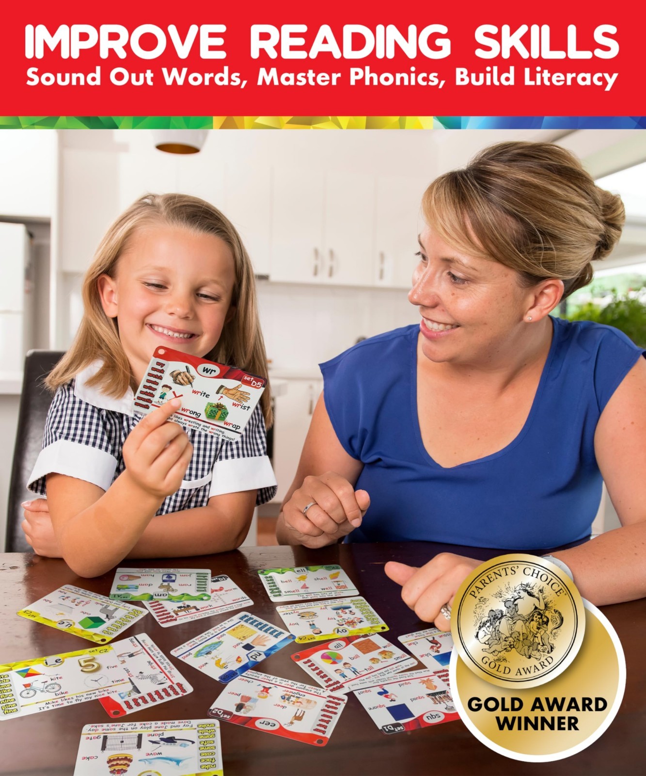 Phonics Flash Cards for Kids – Learn to Read with Spaced Repetition, CVC, Digrap