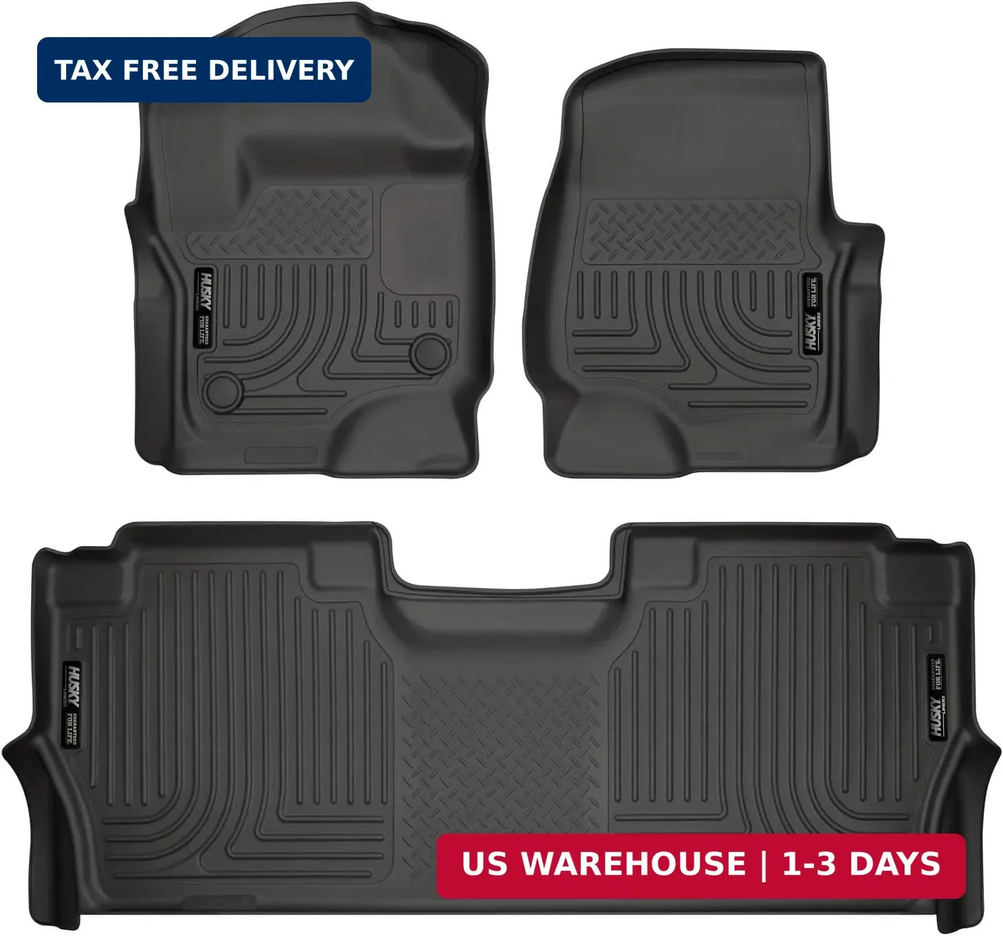 Husky Liners Weatherbeater Floor Mats | Fits 2017-2026 Ford F-250/F-350/F-450 Cr
