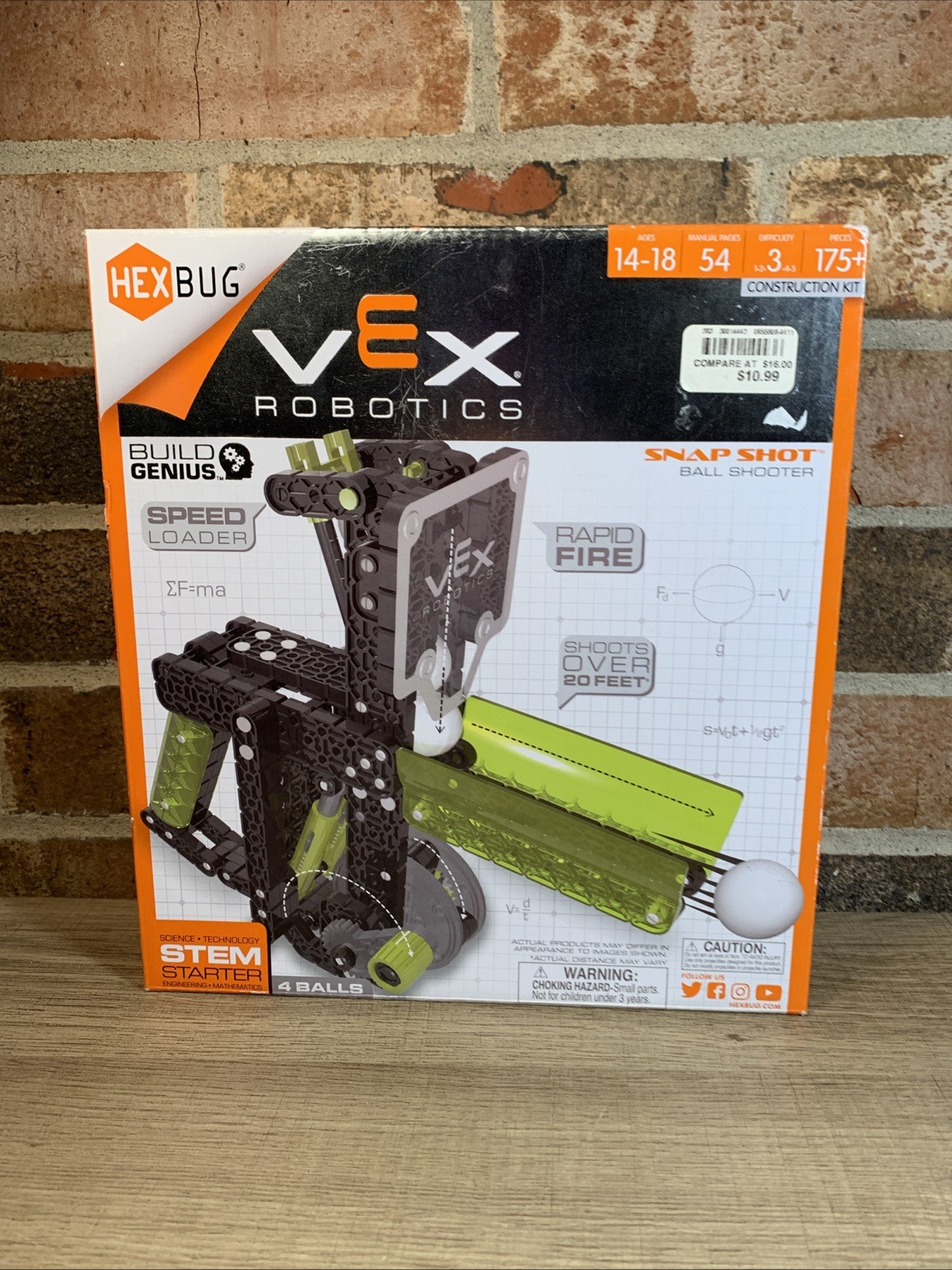 HEXBUG – VEX Robotics Snap Shot Ball Shooter Contruction Kit 14+Manual Sealed Pi