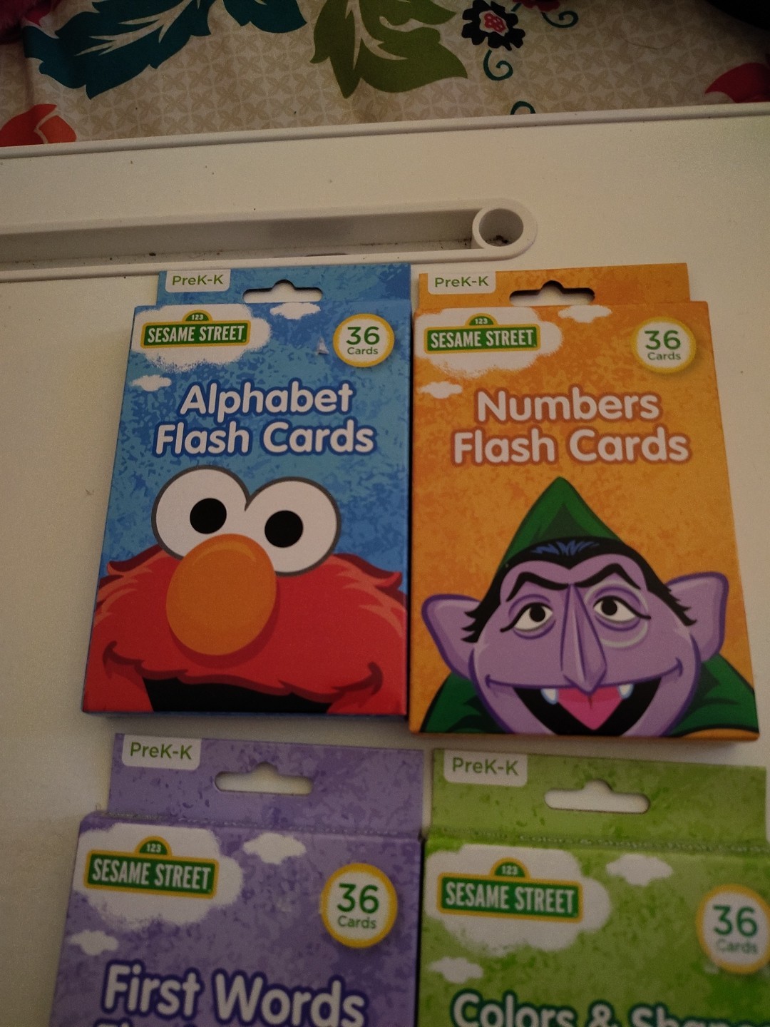 4 Sesame Street Flash Cards Learning First Words Numbers Colors Shapes Alphabet