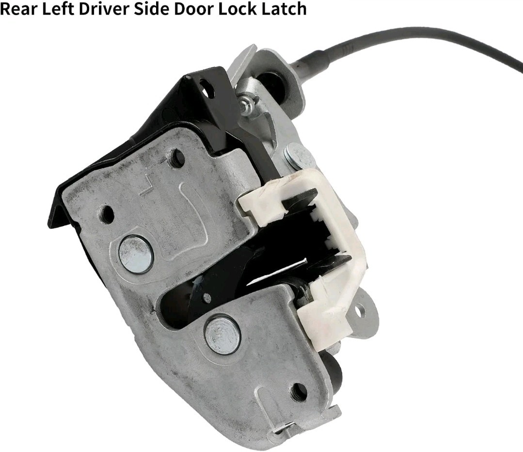 Left Driver Side Rear Door Lock Latch & Cable Compatible with Ford F150 Extended