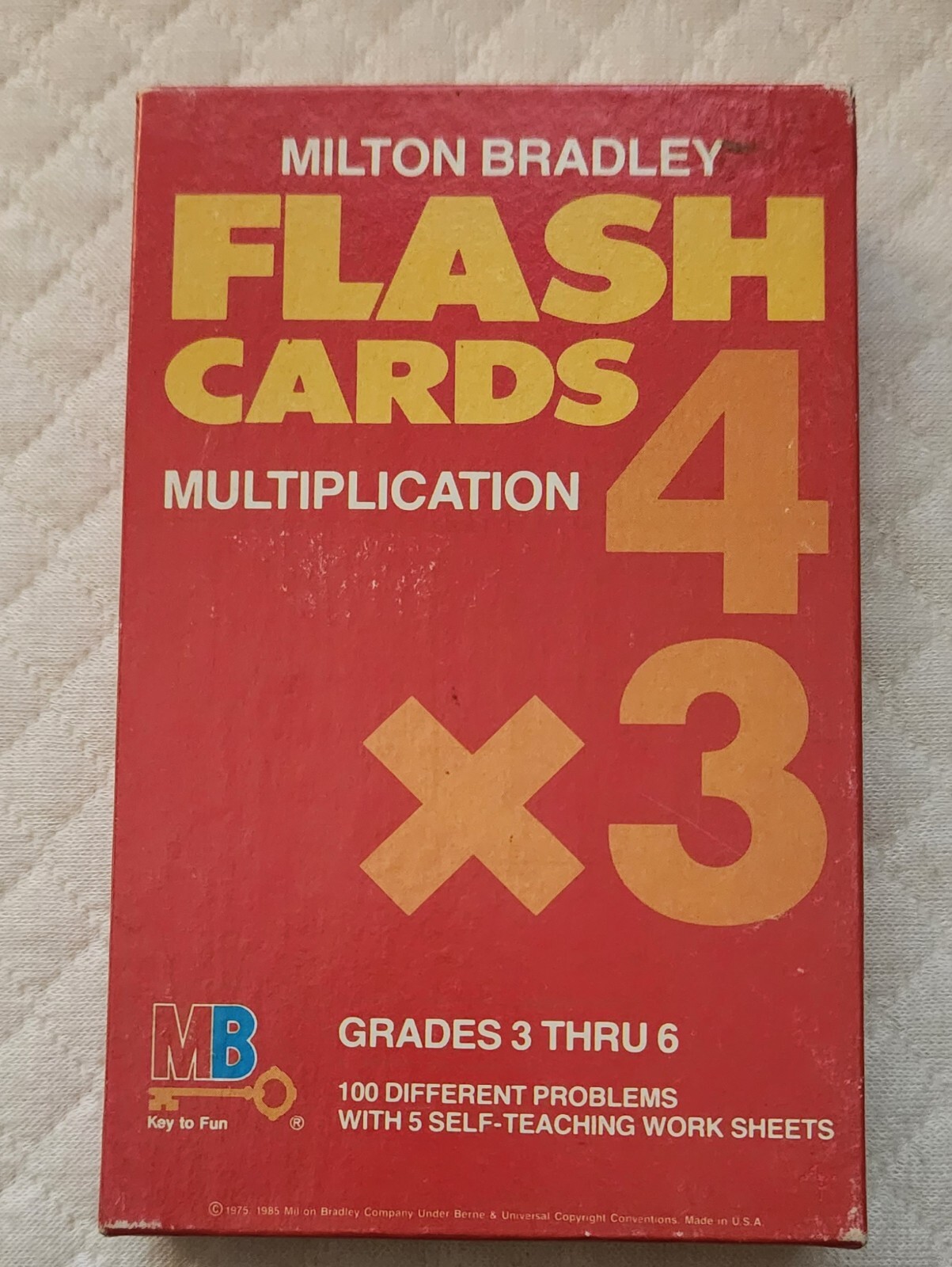 Vtg Milton Bradley Multiplication Flash Cards Grades 3-6 NEW, FACTORY SEALED