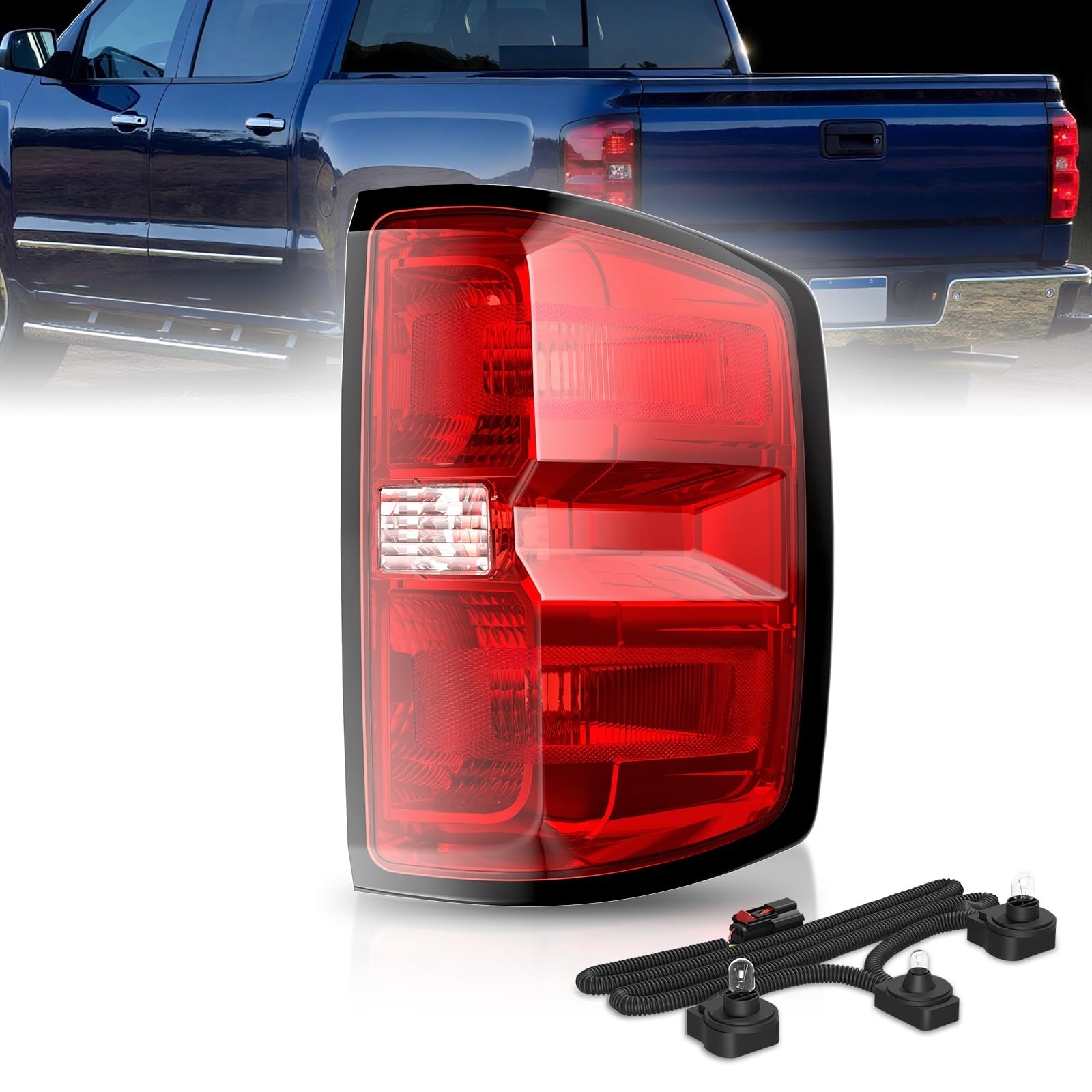 Tail Light Assembly Compatible with 2016-2019 Chevy Silverado 1500 2500 HD GM…