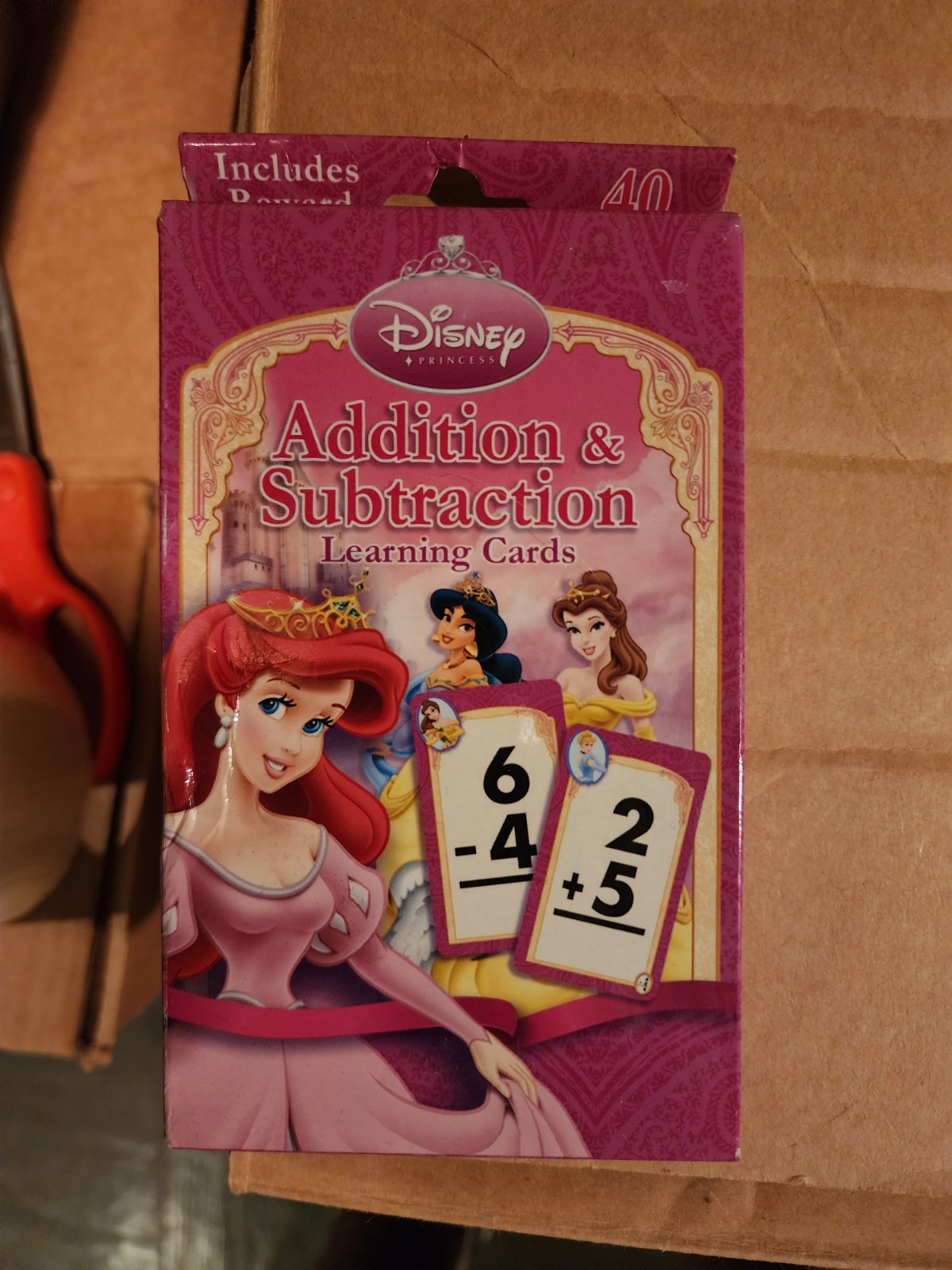 Disney Princess 36 Addition Learning Game Cards/Flashcards